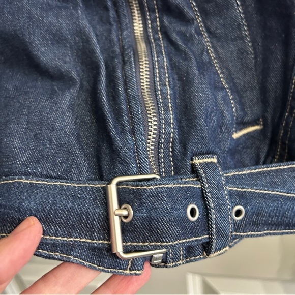 EUC Like New PacSun XS/S denim jacket with Sherpa lining and collar. Dark rinse. - Picture 7 of 14